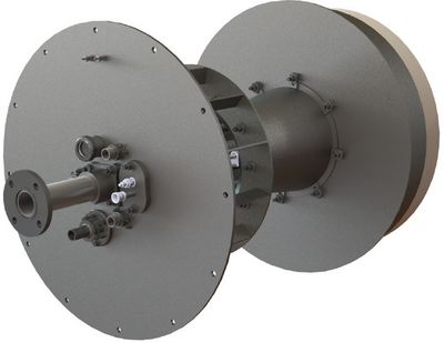 Cutaway 3D rendering of a Detroit CNX Low NOx Burner.